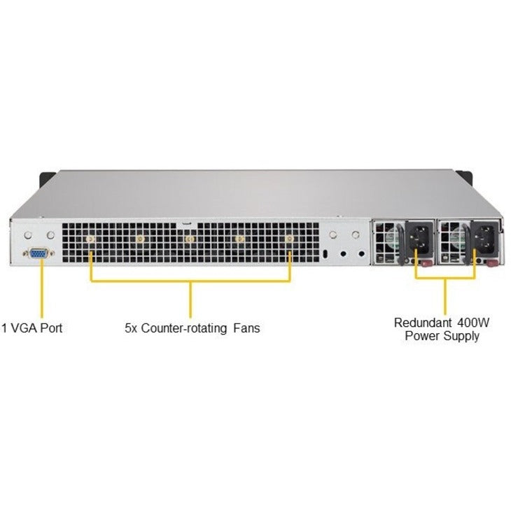 Supermicro SuperServer 1019D-16C-FRN5TP 1U Rack-mountable Server - Intel Xeon D-2183IT 2.20 GHz - Serial ATA/600 Controller SYS-1019D-16C-FRN5TP