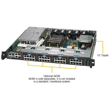 Supermicro SuperServer 1019D-16C-FRN5TP 1U Rack-mountable Server - Intel Xeon D-2183IT 2.20 GHz - Serial ATA/600 Controller SYS-1019D-16C-FRN5TP