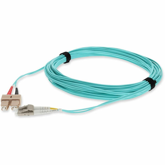 AddOn 7m Laser-Optimized Multi-Mode fiber (LOMM) Duplex SC/LC OM4 Aqua Patch Cable ADD-SC-LC-7M5OM4