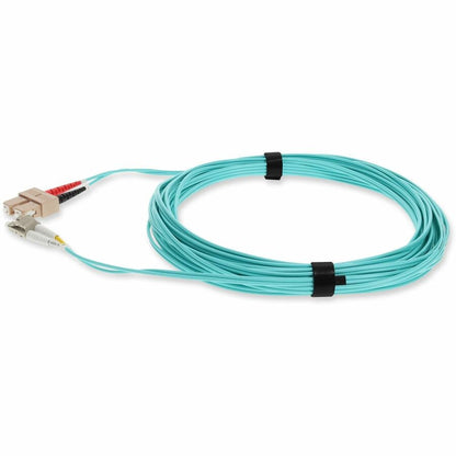 AddOn 7m Laser-Optimized Multi-Mode fiber (LOMM) Duplex SC/LC OM4 Aqua Patch Cable ADD-SC-LC-7M5OM4