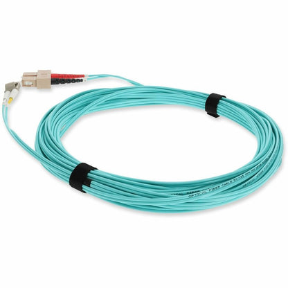 AddOn 7m Laser-Optimized Multi-Mode fiber (LOMM) Duplex SC/LC OM4 Aqua Patch Cable ADD-SC-LC-7M5OM4