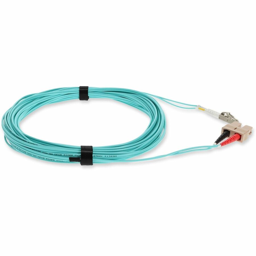 AddOn 7m Laser-Optimized Multi-Mode fiber (LOMM) Duplex SC/LC OM4 Aqua Patch Cable ADD-SC-LC-7M5OM4