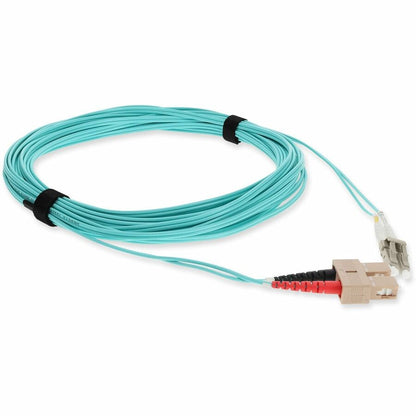 AddOn 7m Laser-Optimized Multi-Mode fiber (LOMM) Duplex SC/LC OM4 Aqua Patch Cable ADD-SC-LC-7M5OM4