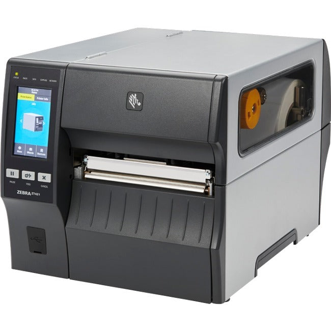 Zebra ZT421 Industrial Direct Thermal/Thermal Transfer Printer - Label Print - USB - Serial - Bluetooth ZT42163-T0100A0Z