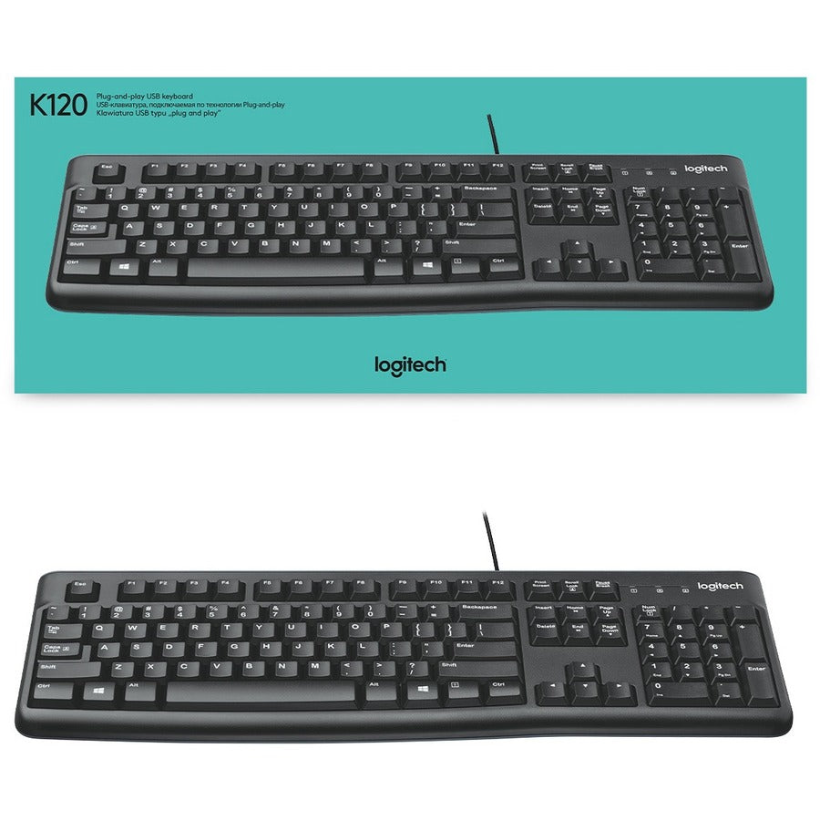 Logitech K120 Plug-and-Play USB Keyboard 920-002478