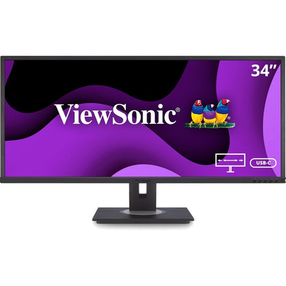 ViewSonic Graphic VG3456 34" Class UWQHD LED Monitor - 21:9 - Black VG3456