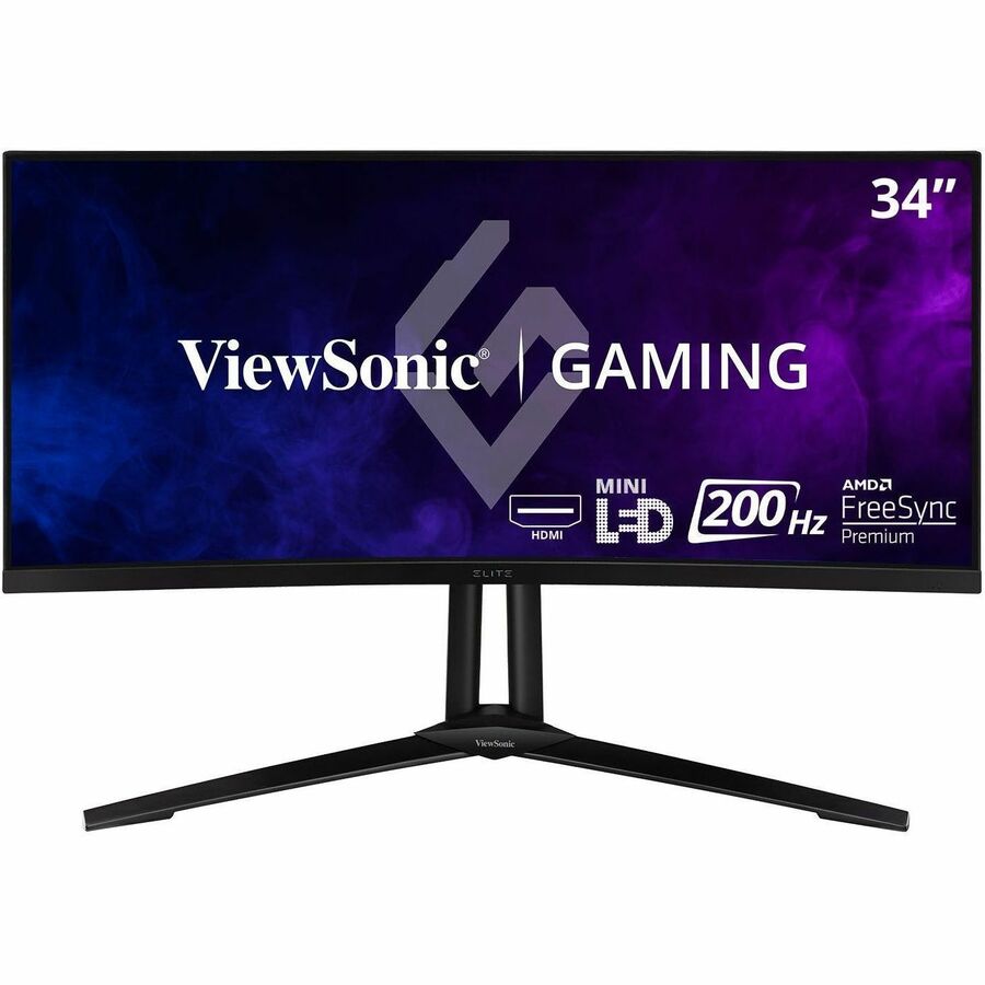 ViewSonic Gaming XG341C-2K 34" Class UWQHD Curved Screen LED Monitor - 21:9 - Black XG341C-2K