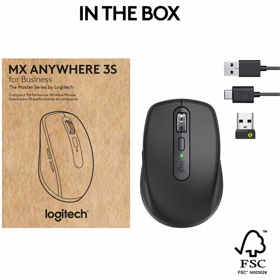 Logitech MX Anywhere 3S for Business - Wireless Mouse 910-006956