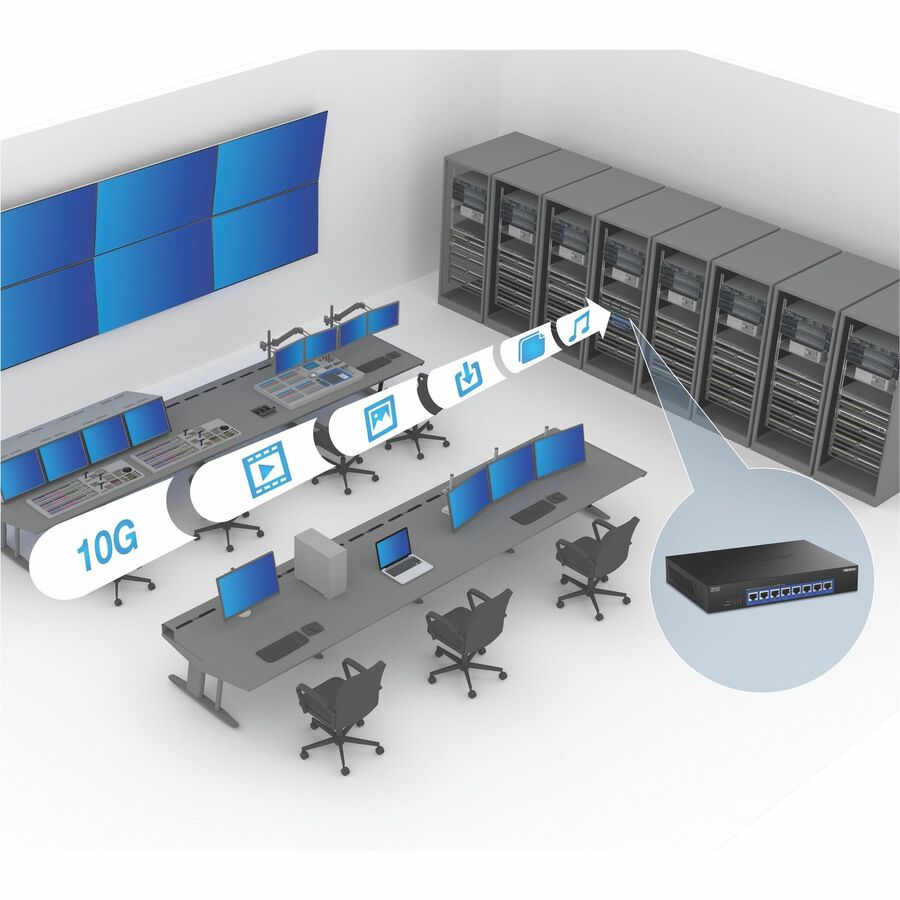 TRENDnet 8-Port 10G Switch TEG-S708