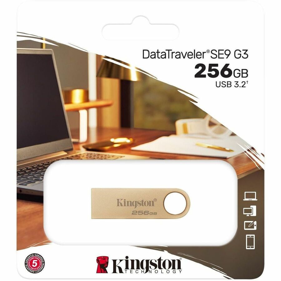 Clé USB 3.2 (1ère génération) Type A Kingston DataTraveler SE9 G3 256 Go DTSE9G3/256 Go