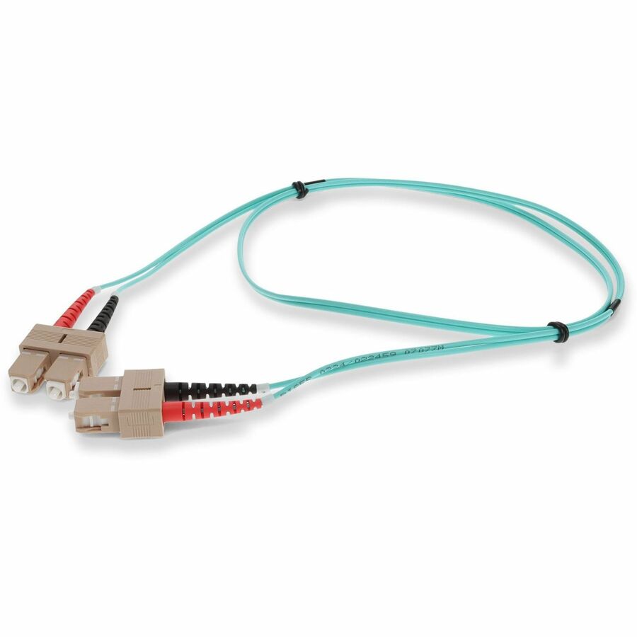 AddOn 1m Laser-Optomized Multi-Mode fiber (LOMM) Duplex SC/SC OM4 Aqua Patch Cable ADD-SC-SC-1M5OM4