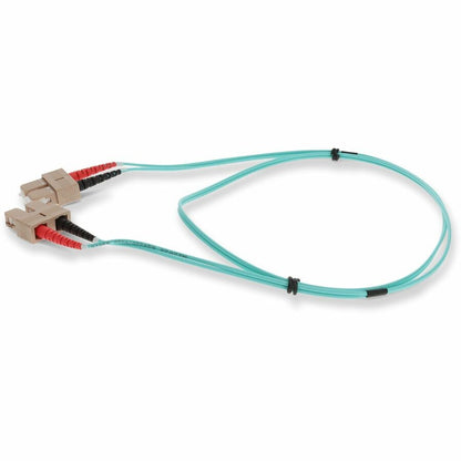 AddOn 1m Laser-Optomized Multi-Mode fiber (LOMM) Duplex SC/SC OM4 Aqua Patch Cable ADD-SC-SC-1M5OM4