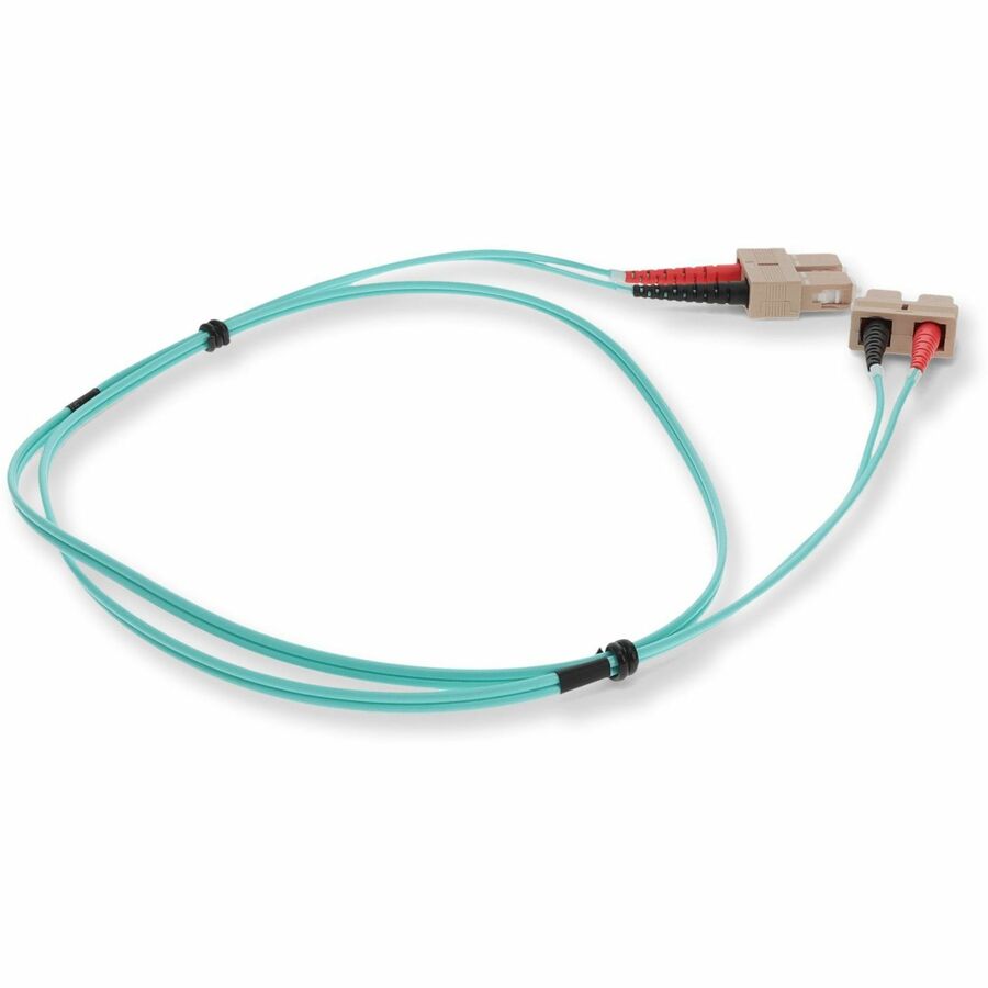 AddOn 1m Laser-Optomized Multi-Mode fiber (LOMM) Duplex SC/SC OM4 Aqua Patch Cable ADD-SC-SC-1M5OM4