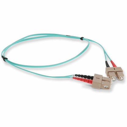 AddOn 1m Laser-Optomized Multi-Mode fiber (LOMM) Duplex SC/SC OM4 Aqua Patch Cable ADD-SC-SC-1M5OM4