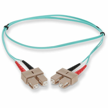 AddOn 1m Laser-Optomized Multi-Mode fiber (LOMM) Duplex SC/SC OM4 Aqua Patch Cable ADD-SC-SC-1M5OM4