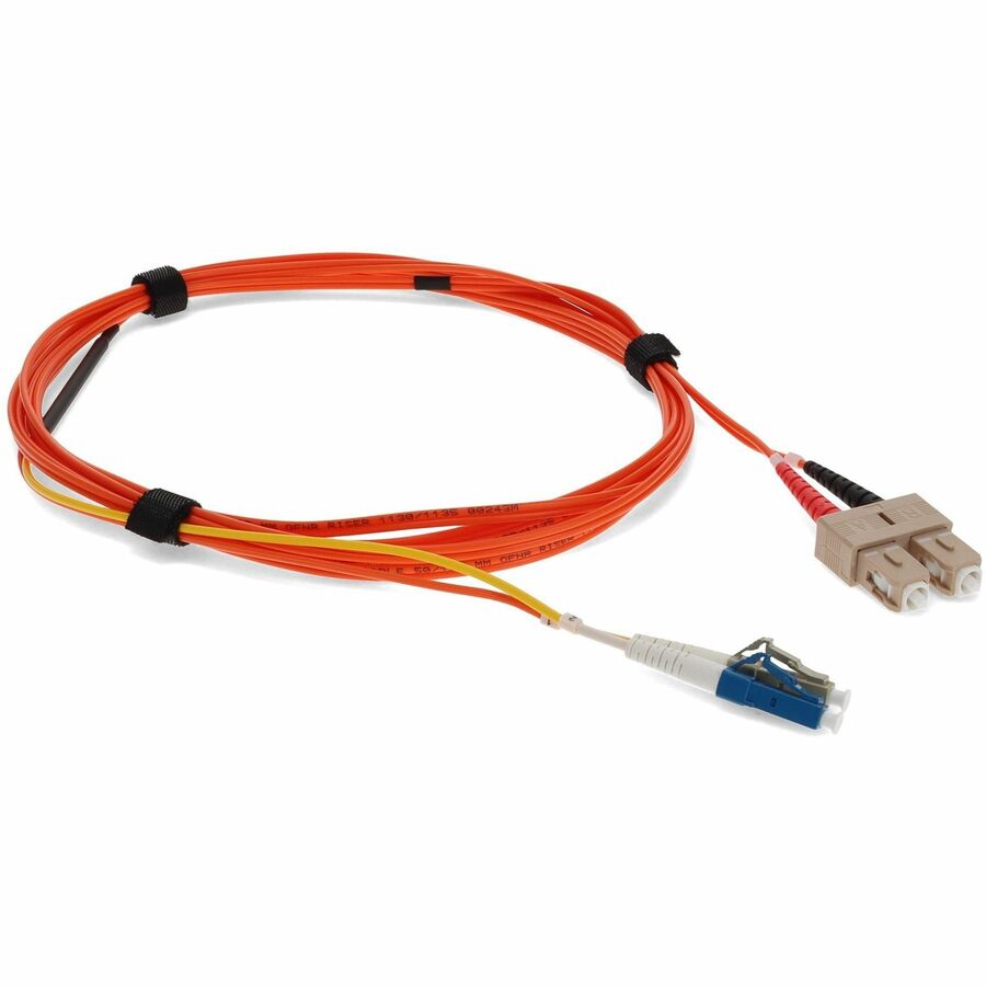 AddOn 2 x SC 50/125 to 1 x LC 50/125 & 1 x LC 9/125 3m Fiber Optic Mode Conditioning Patch Cable ADD-MODE-SCLC5-3