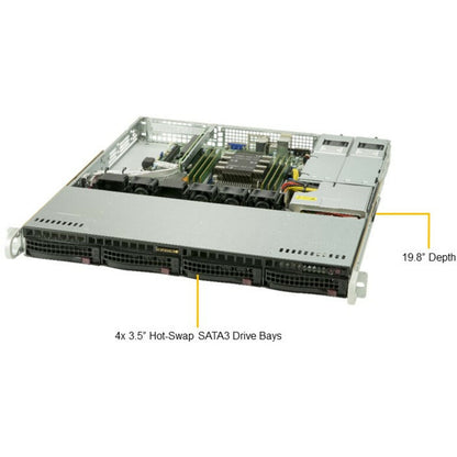 Supermicro SuperServer 5019P-MR Barebone System - 1U Rack-mountable - Socket P LGA-3647 - 1 x Processor Support SYS-5019P-MR