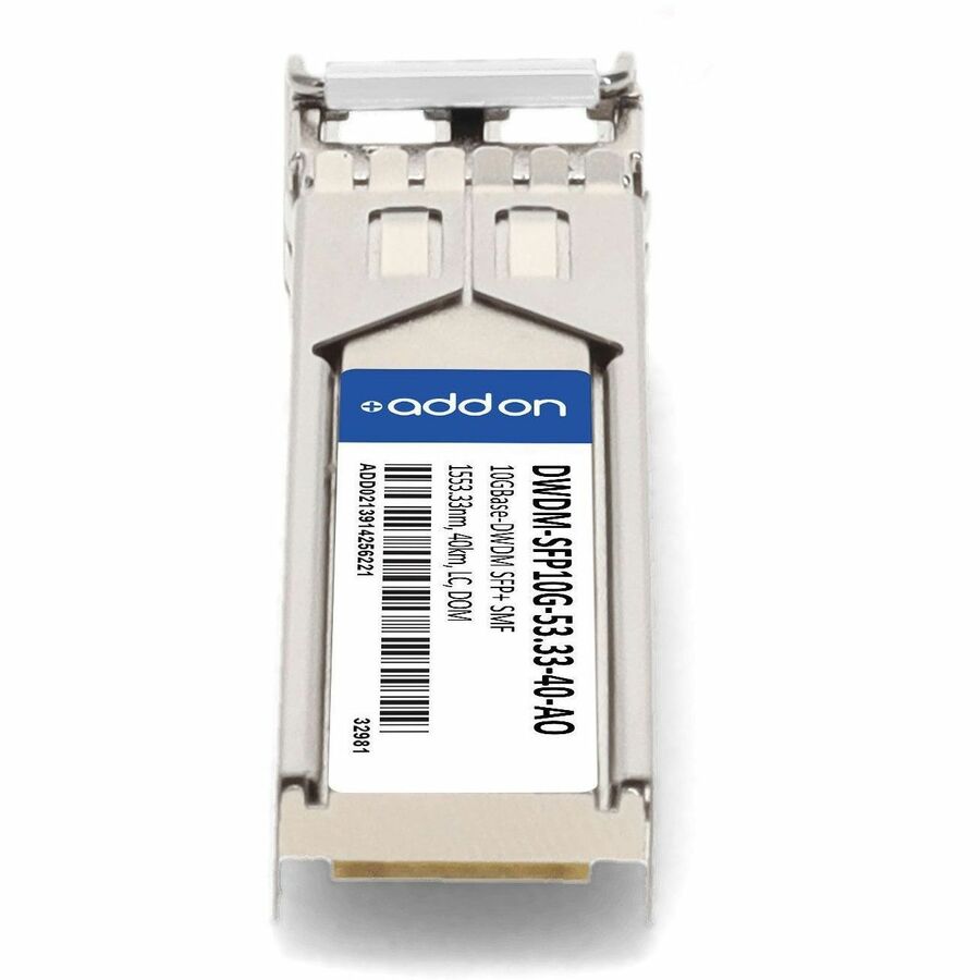 AddOn Cisco DWDM-SFP10G-53.33 Compatible TAA compliant 10GBase-DWDM 100GHz SFP+ Transceiver (SMF; 1553.33nm; 40km; LC; DOM) DWDM-SFP10G-53.33-40-AO