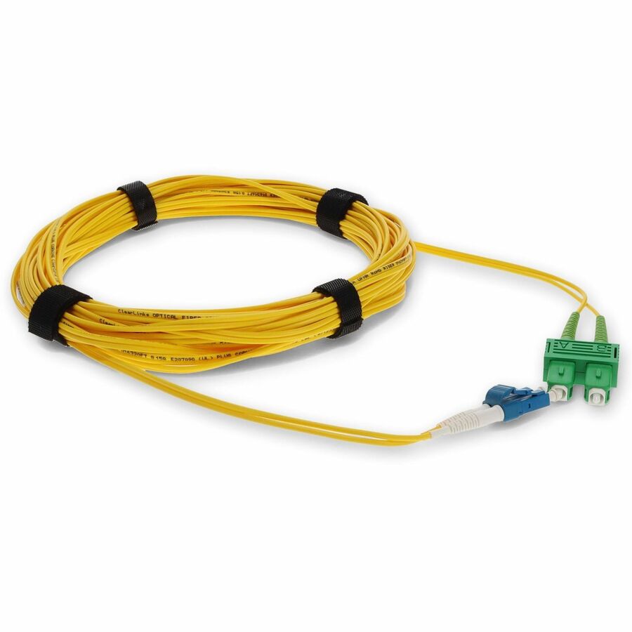 AddOn 2m Single-Mode Fiber (SMF) Duplex (APC-SC/PC-LC) ASC/LC OS1 Yellow Patch Cable ADD-ASC-LC-2M9SMF