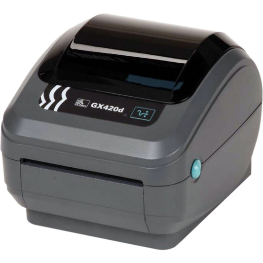 Zebra GX420d Desktop Direct Thermal Printer - Monochrome - Label Print - Fast Ethernet - USB - Serial - With Cutter GX42-202412-000