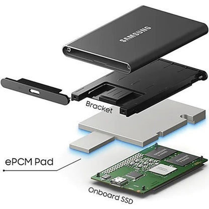 Samsung T7 MU-PC500T/AM 500 GB Portable Solid State Drive - External - PCI Express NVMe - Titan Gray MU-PC500T/AM