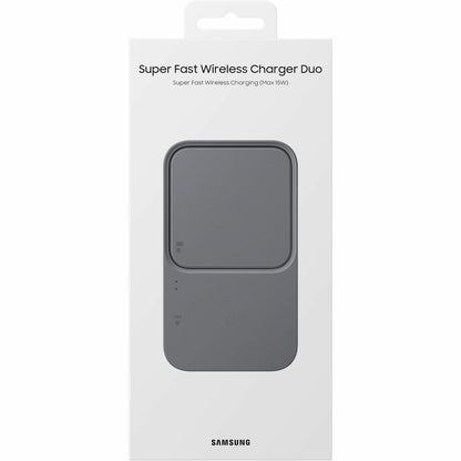 Samsung Super Fast Wireless Charger Duo (with Adapter and Cable) EP-P5400TBEGCA