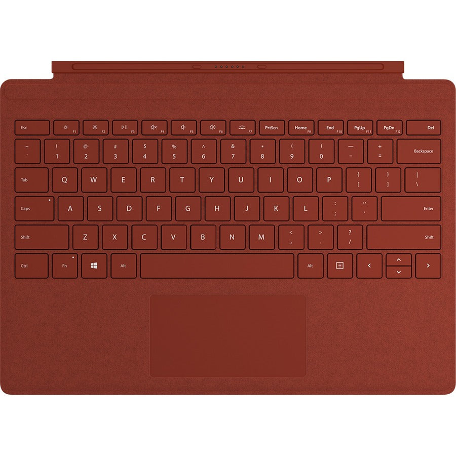 Microsoft Signature Type Cover Keyboard/Cover Case Microsoft Surface Pro (5th Gen), Surface Pro 3, Surface Pro 4, Surface Pro 6, Surface Pro 7 Tablet - Poppy Red FFQ-00101