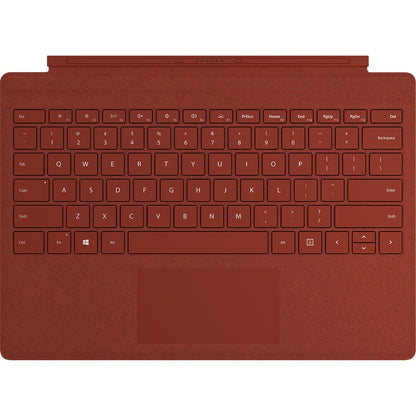 Microsoft Signature Type Cover Keyboard/Cover Case Microsoft Surface Pro (5th Gen), Surface Pro 3, Surface Pro 4, Surface Pro 6, Surface Pro 7 Tablet - Poppy Red FFQ-00101