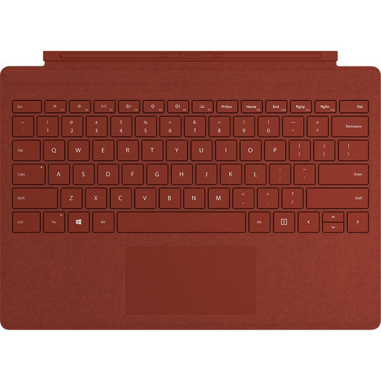 Microsoft Signature Type Cover Keyboard/Cover Case Microsoft Surface Pro (5th Gen), Surface Pro 3, Surface Pro 4, Surface Pro 6, Surface Pro 7 Tablet - Poppy Red FFQ-00101