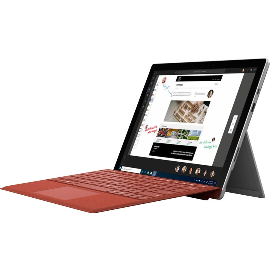 Microsoft Signature Type Cover Keyboard/Cover Case Microsoft Surface Pro (5th Gen), Surface Pro 3, Surface Pro 4, Surface Pro 6, Surface Pro 7 Tablet - Poppy Red FFQ-00101