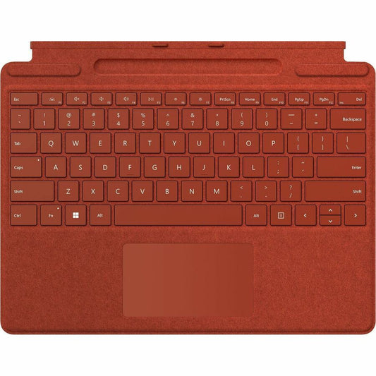 Microsoft Signature Keyboard/Cover Case Microsoft Surface Pro 8, Surface Pro 9, Surface Pro X Tablet, Stylus - Poppy Red 8XB-00022