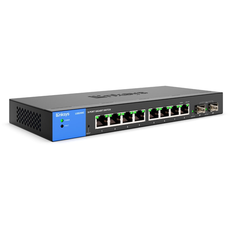 Linksys 8-Port Managed Gigabit Ethernet Switch with 2 1G SFP Uplinks LGS310C