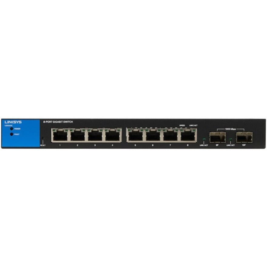 Linksys 8-Port Managed Gigabit Ethernet Switch with 2 1G SFP Uplinks LGS310C