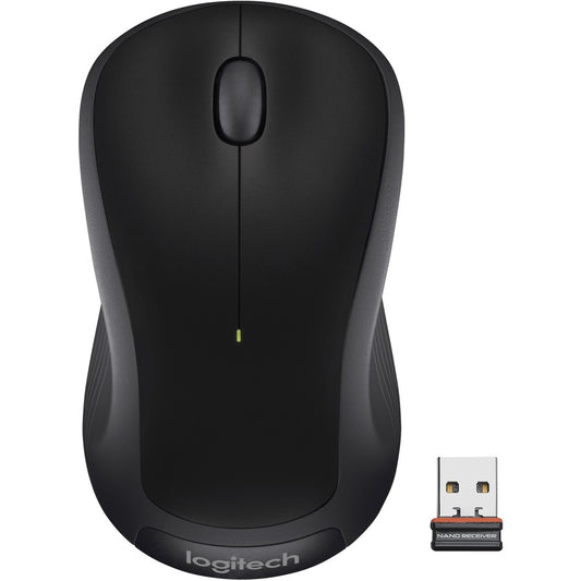 Logitech M310 Wireless Mouse, 2.4 GHz with USB Nano Receiver, 1000 DPI Optical Tracking, 18 Month Battery, Ambidextrous, Compatible with PC, Mac, Laptop, Chromebook (Black) 910-004277