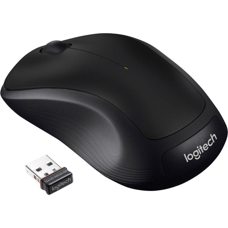 Logitech M310 Wireless Mouse, 2.4 GHz with USB Nano Receiver, 1000 DPI Optical Tracking, 18 Month Battery, Ambidextrous, Compatible with PC, Mac, Laptop, Chromebook (Black) 910-004277