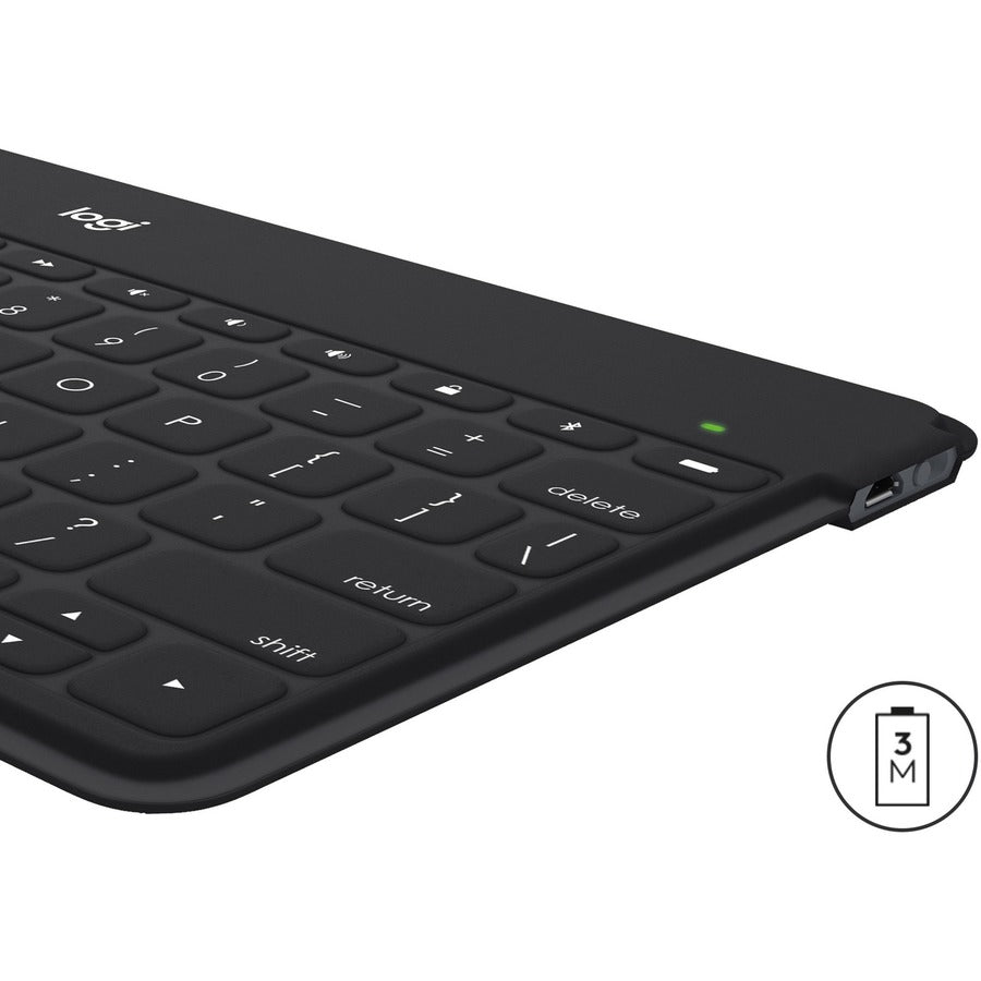 Keys-To-Go Super-Slim and Super-Light Bluetooth Keyboard for iPhone, iPad, and Apple TV - Black 920-006701