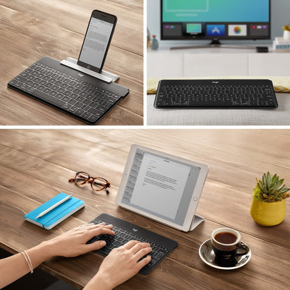 Keys-To-Go Super-Slim and Super-Light Bluetooth Keyboard for iPhone, iPad, and Apple TV - Black 920-006701