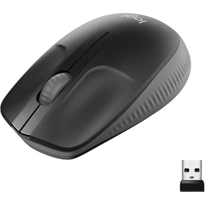 Logitech Wireless Mouse M190 - Full Size Ambidextrous Curve Design, 18-Month Battery with Power Saving Mode, Precise Cursor Control & Scrolling, Wide Scroll Wheel, Thumb Grips (Charcoal) 910-005901