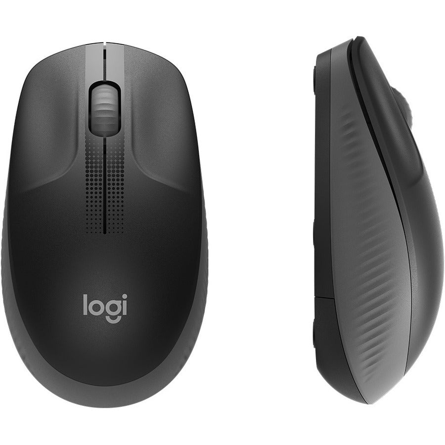 Logitech Wireless Mouse M190 - Full Size Ambidextrous Curve Design, 18-Month Battery with Power Saving Mode, Precise Cursor Control & Scrolling, Wide Scroll Wheel, Thumb Grips (Charcoal) 910-005901