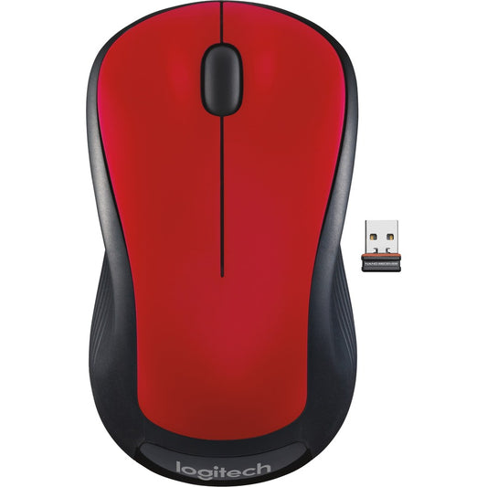 Logitech M310 Wireless Mouse, 2.4 GHz with USB Nano Receiver, 1000 DPI Optical Tracking, 18 Month Battery, Ambidextrous, Compatible with PC, Mac, Laptop, Chromebook (FLAME RED GLOSS) 910-002486