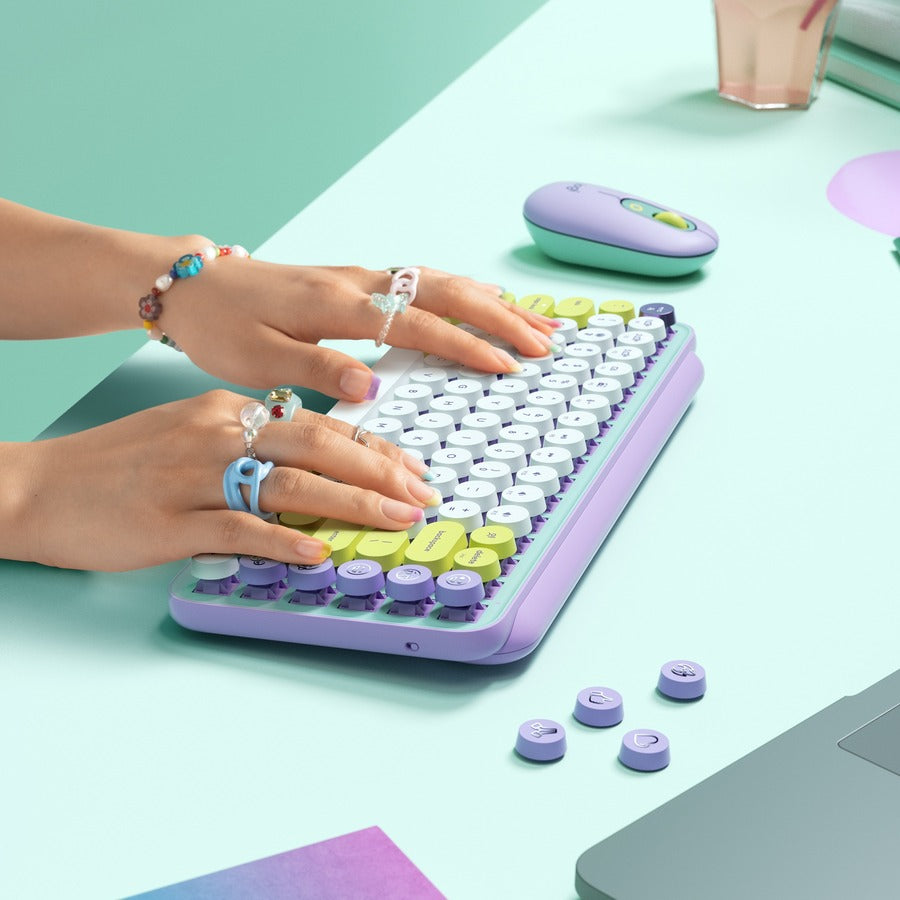 Logitech POP Keys Wireless Mechanical Keyboard With Emoji Keys - Daydream Mint 920-010708