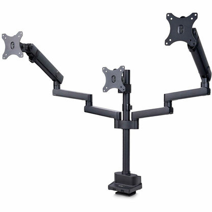 StarTech.com Triple Monitor Desk Mount For Up To Three 27in Screens, VESA 75x75/100x100, Tool-Less Arm Adjustments, C-Clamp/Grommet 3MP2AG-MONITOR-ARM