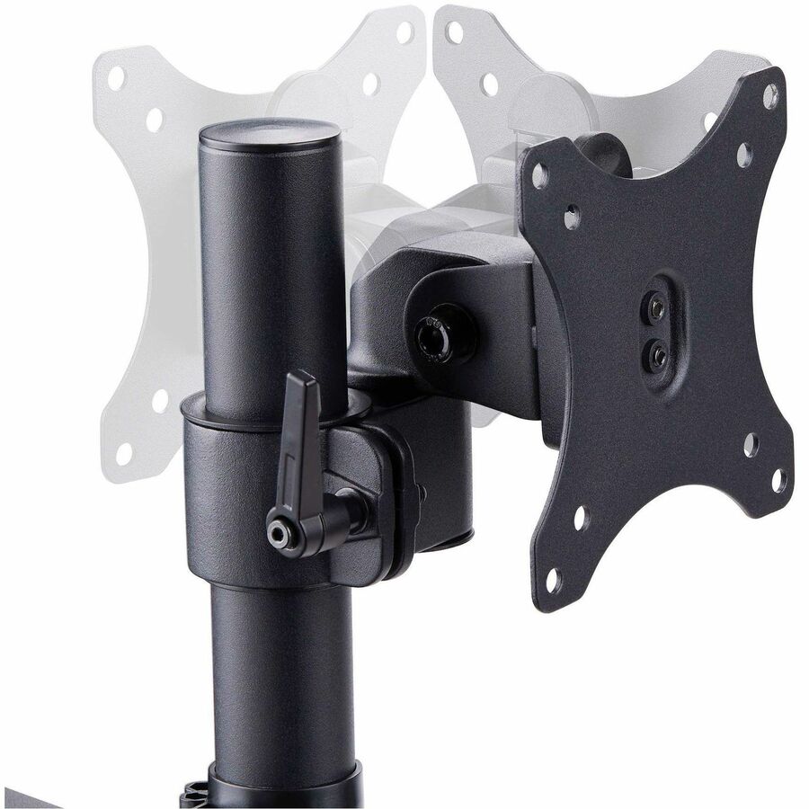 StarTech.com Triple Monitor Desk Mount For Up To Three 27in Screens, VESA 75x75/100x100, Tool-Less Arm Adjustments, C-Clamp/Grommet 3MP2AG-MONITOR-ARM