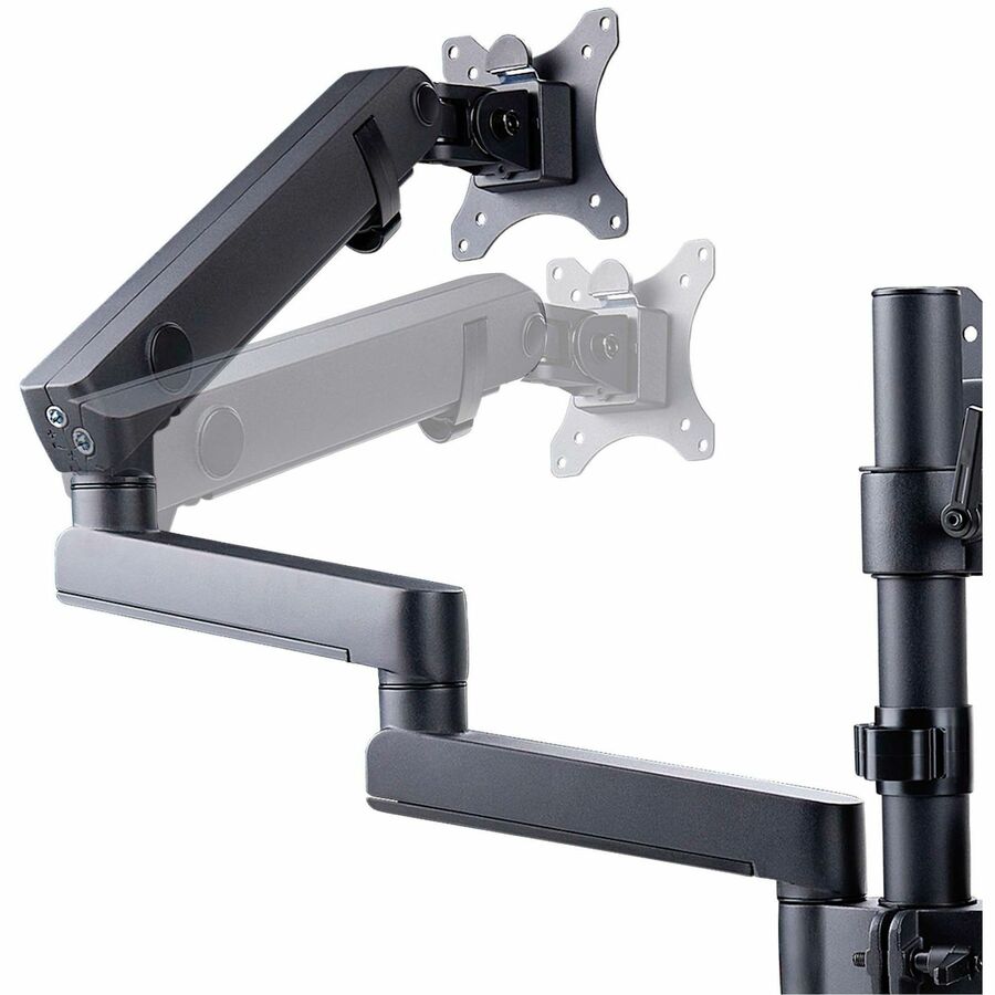 StarTech.com Triple Monitor Desk Mount For Up To Three 27in Screens, VESA 75x75/100x100, Tool-Less Arm Adjustments, C-Clamp/Grommet 3MP2AG-MONITOR-ARM