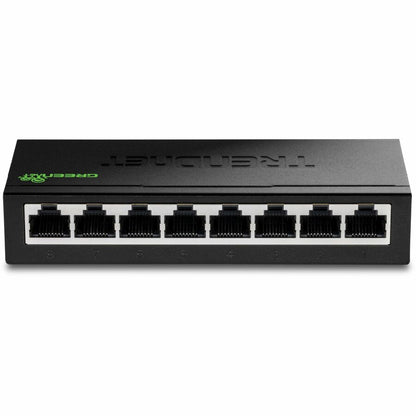 TRENDnet 8-Port Unmanaged Gigabit GREENnet Desktop Metal Switch, Fanless, 16Gbps Switching Capacity, Plug & Play, Network Ethernet Switch, Lifetime Protection, Black, TEG-S80G TEG-S80G