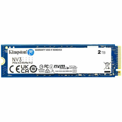 Kingston NV3 2 TB Solid State Drive - M.2 2280 Internal - PCI Express NVMe (PCI Express NVMe 4.0 x4) SNV3S/2000G