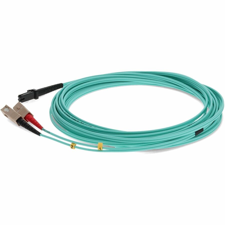 AddOn 7m Multi-Mode fiber (MMF) Duplex SC/MTRJ OM3 Aqua Patch Cable ADD-SC-MTRJ-7M5OM3