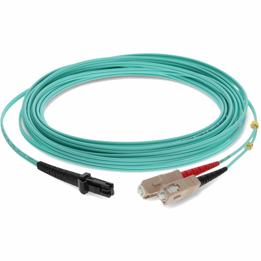 AddOn 7m Multi-Mode fiber (MMF) Duplex SC/MTRJ OM3 Aqua Patch Cable ADD-SC-MTRJ-7M5OM3