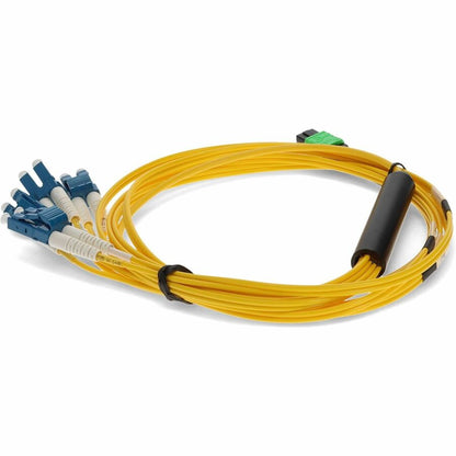 AddOn 10m MPO to 4xLC Duplex Fanout SMF Yellow Patch Cable For Juniper MTP-4LC-S10M-AO