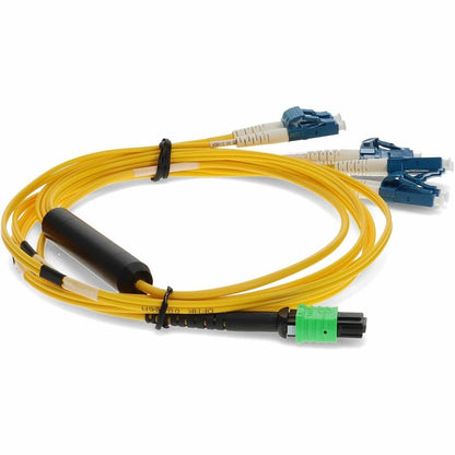 AddOn 10m MPO to 4xLC Duplex Fanout SMF Yellow Patch Cable For Juniper MTP-4LC-S10M-AO